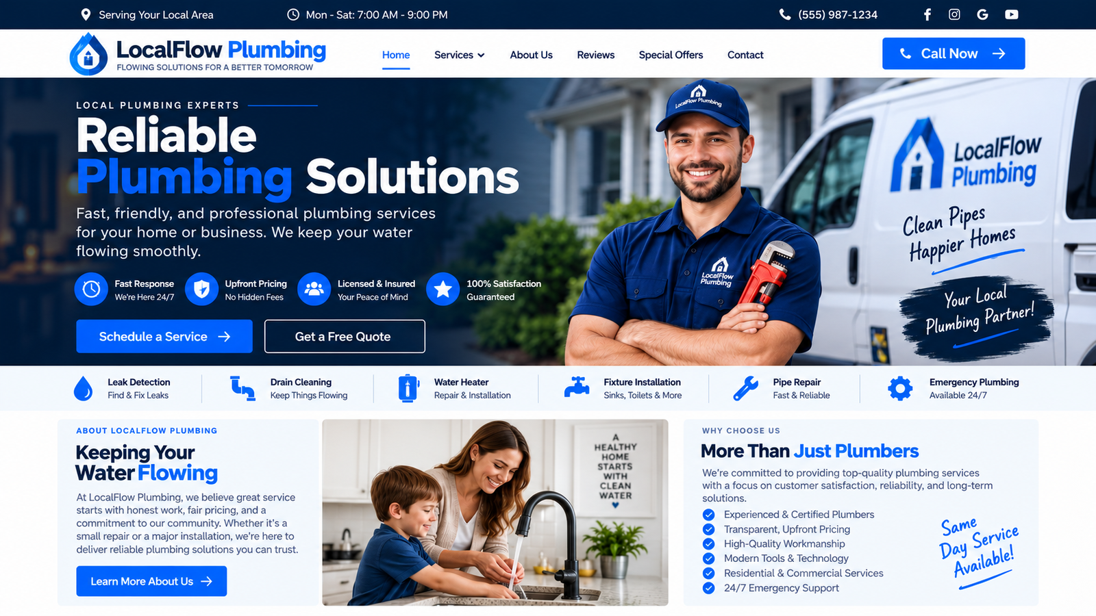 LocalFlow Plumbing Website Preview